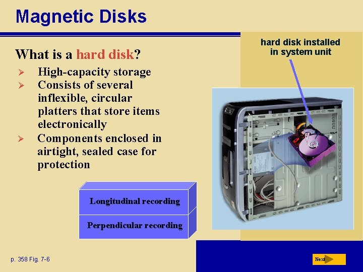 Magnetic Disks What is a hard disk? Ø Ø Ø hard disk installed in