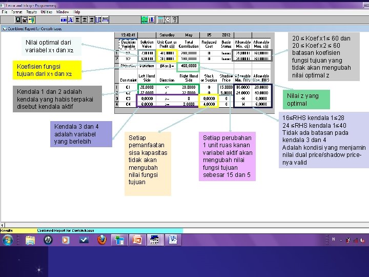 20 ≤ Koef x 1≤ 60 dan 20 ≤ Koef x 2 ≤ 60