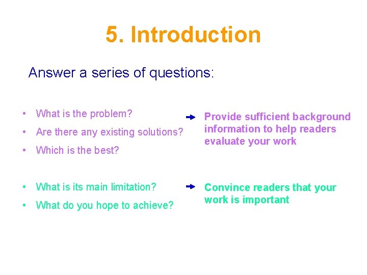 5. Introduction Answer a series of questions: • What is the problem? • Are 5. Introduction Answer a series of questions: • What is the problem? • Are