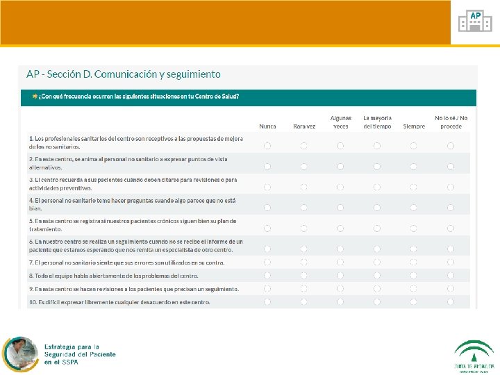 Cultura de seguridad del paciente 2017 Grupo de