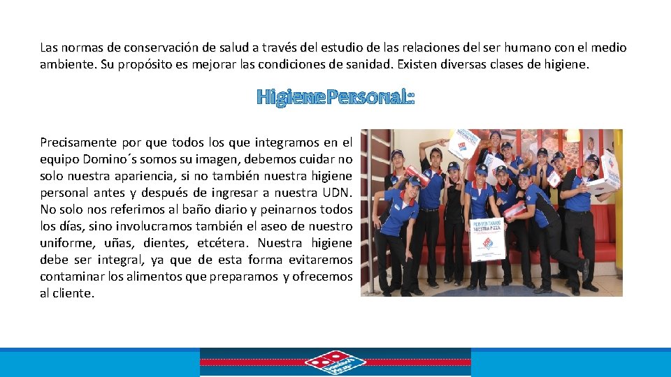 Las normas de conservación de salud a través del estudio de las relaciones del