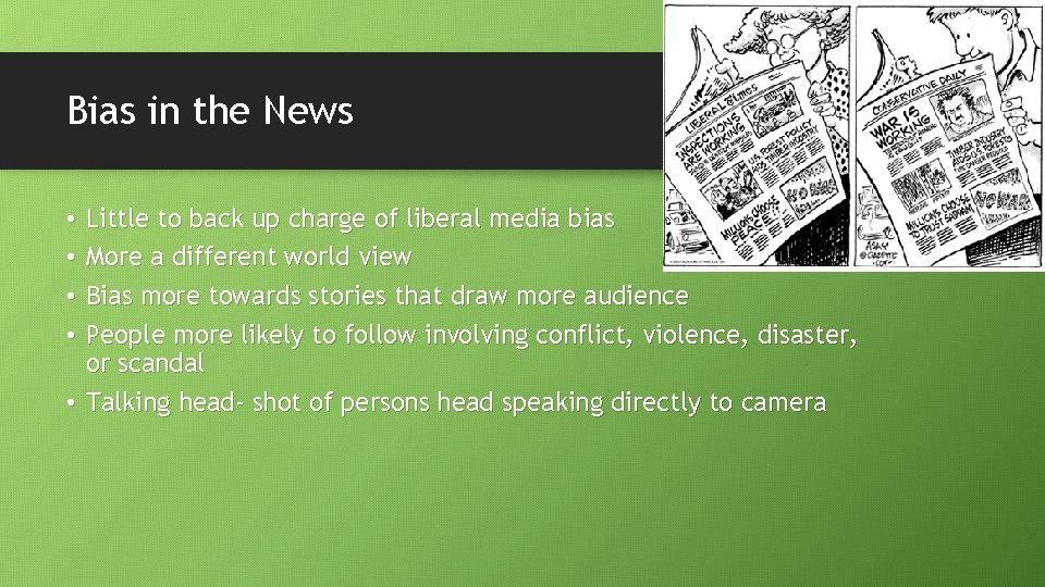 Bias in the News Little to back up charge of liberal media bias More