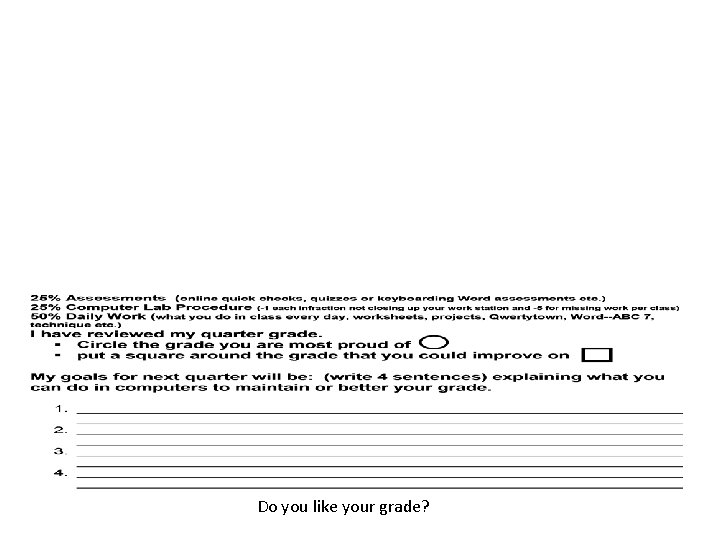 Do you like your grade? 