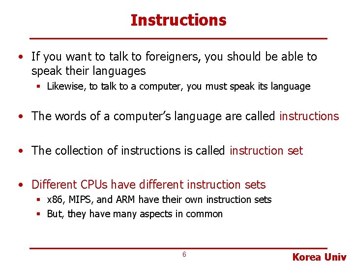 Instructions • If you want to talk to foreigners, you should be able to
