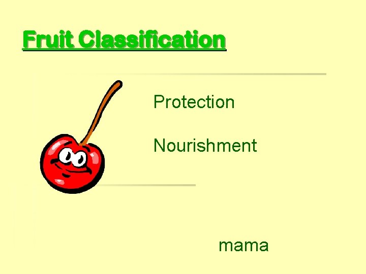 Fruit Classification Protection Nourishment mama 
