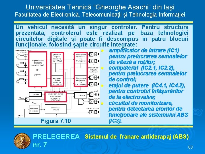 Universitatea Tehnică “Gheorghe Asachi” din Iaşi Facultatea de Electronică, Telecomunicaţii şi Tehnologia Informaţiei Un