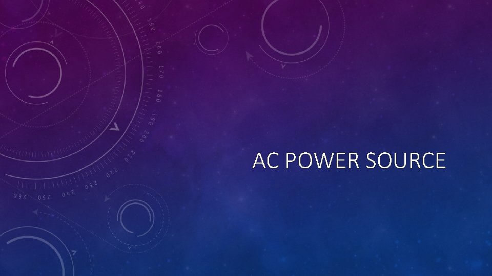 AC POWER SOURCE 