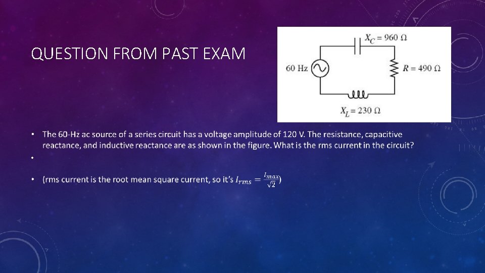 QUESTION FROM PAST EXAM • 