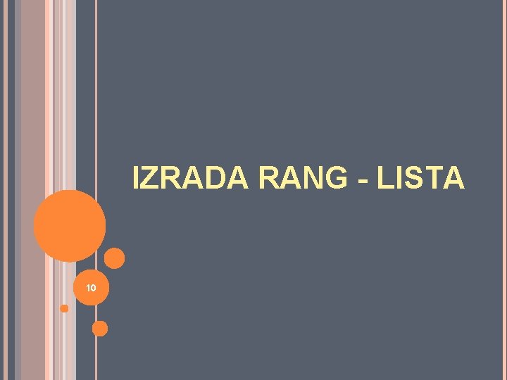 IZRADA RANG - LISTA 10 