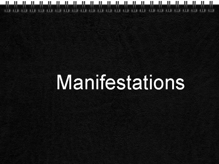 Manifestations Page 