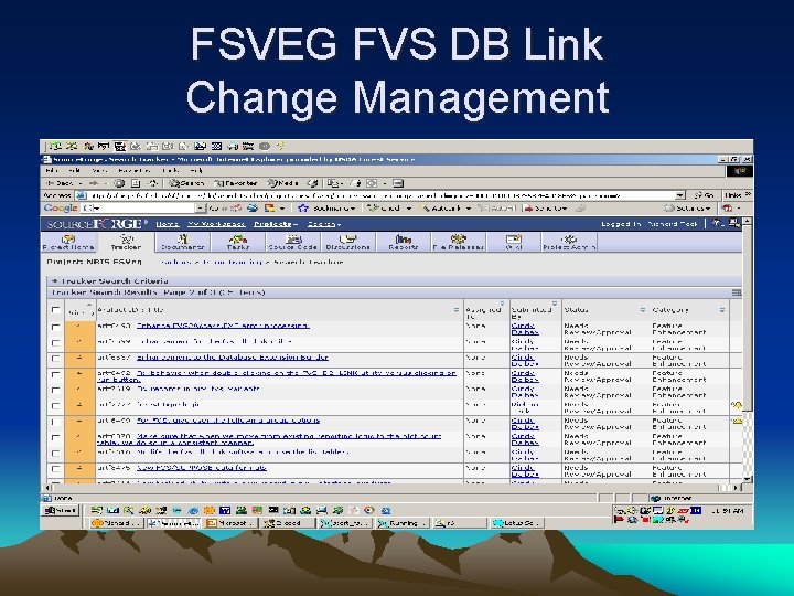 FSVEG FVS DB Link Change Management 