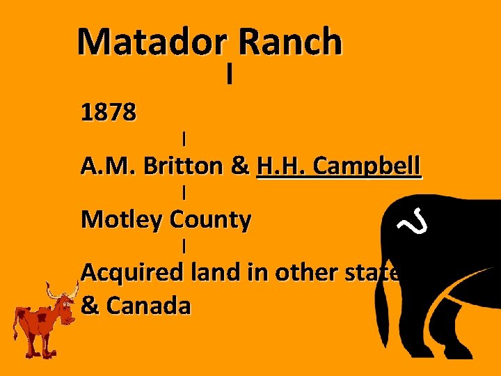 Matador Ranch 1878 | A. M. Britton & H. H. Campbell | Motley County