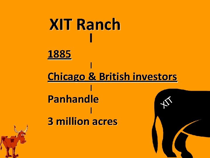XIT Ranch 1885 | Chicago & British investors | Panhandle | 3 million acres