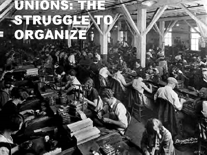UNIONS: THE STRUGGLE TO ORGANIZE 