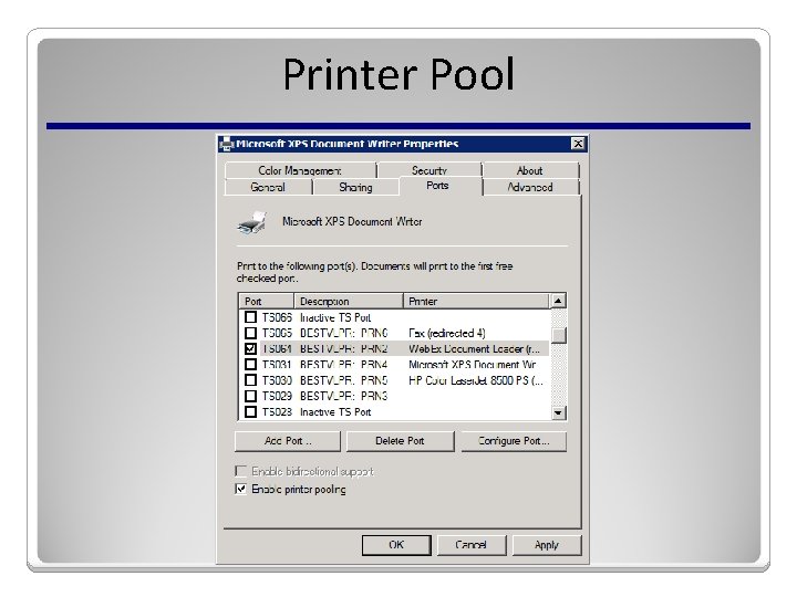 Printer Pool 
