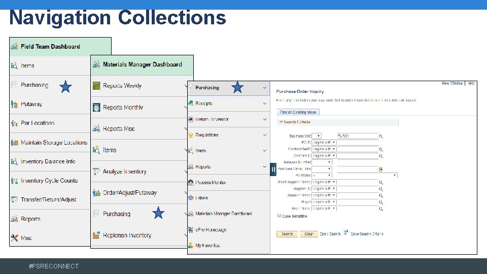 Navigation Collections #PSRECONNECT 