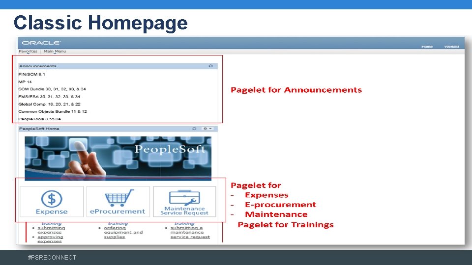 Classic Homepage #PSRECONNECT 