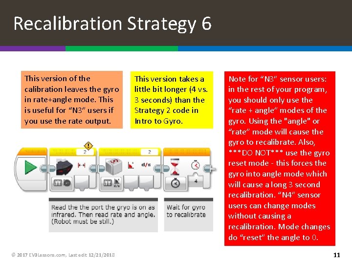 Recalibration Strategy 6 This version of the calibration leaves the gyro in rate+angle mode.