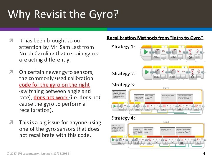 Why Revisit the Gyro? It has been brought to our attention by Mr. Sam