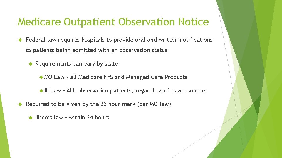 Observation vs Inpatient Lauren Dufresne ACMRN BSN Observation