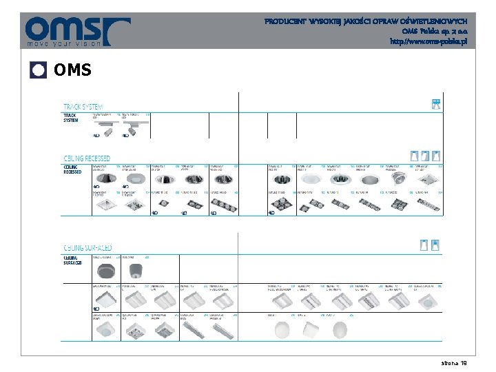 PRODUCENT WYSOKIEJ JAKOŚCI OPRAW OŚWIETLENIOWYCH OMS Polska sp. z o. o. http: //www. oms-polska.