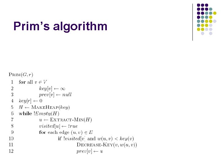 Prim’s algorithm 