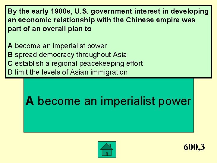 By the early 1900 s, U. S. government interest in developing an economic relationship