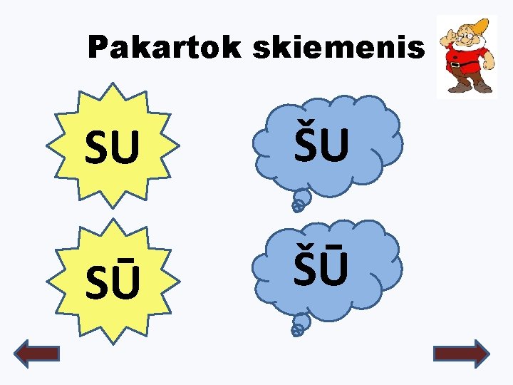 Pakartok skiemenis SU ŠU SŪ ŠŪ 