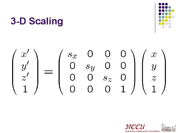 3 -D Scaling 