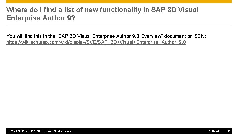 Where do I find a list of new functionality in SAP 3 D Visual