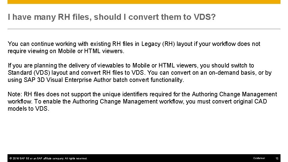 I have many RH files, should I convert them to VDS? You can continue