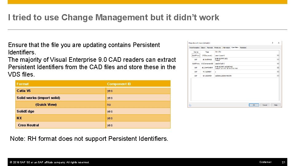 I tried to use Change Management but it didn’t work Ensure that the file