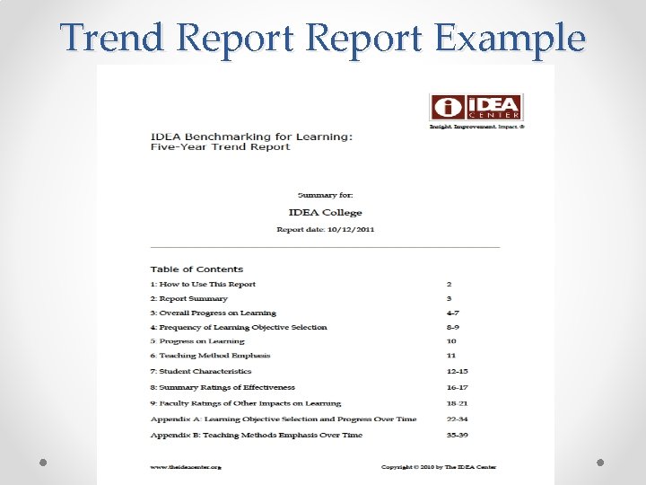 Sred Report Examples IDEA Online SRIS Student Ratings of Instruction System