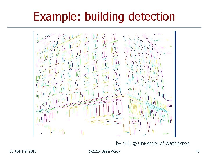 Example: building detection by Yi Li @ University of Washington CS 484, Fall 2015