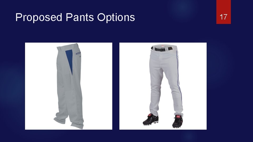 Proposed Pants Options 17 