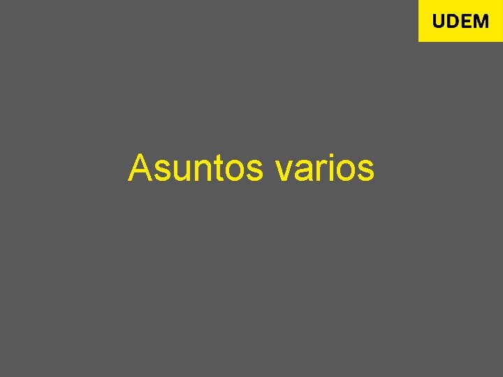 Asuntos varios 