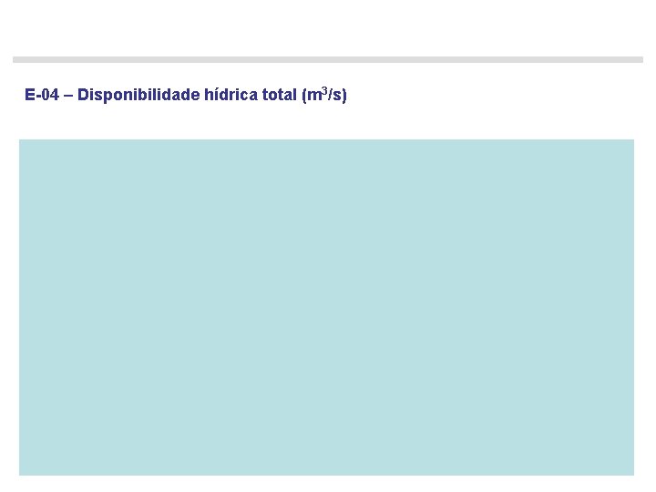 E-04 – Disponibilidade hídrica total (m 3/s) 