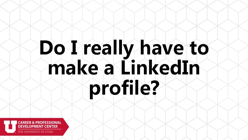 Do I really have to make a Linked. In profile? 