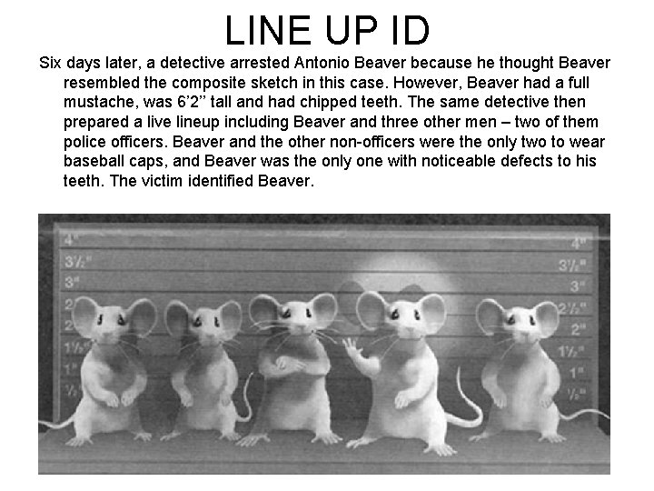 LINE UP ID Six days later, a detective arrested Antonio Beaver because he thought
