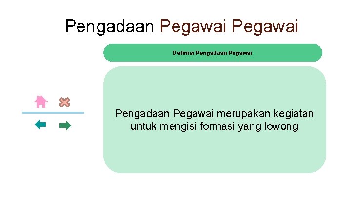 Pengadaan Pegawai Definisi Pengadaan Pegawai merupakan kegiatan untuk mengisi formasi yang lowong 