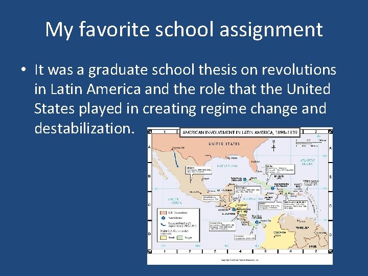 My favorite school assignment • It was a graduate school thesis on revolutions in