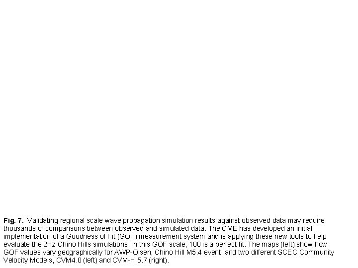 Fig. 7. Validating regional scale wave propagation simulation results against observed data may require