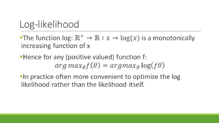 Log-likelihood 