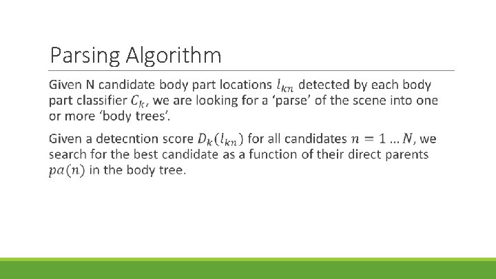 Parsing Algorithm 