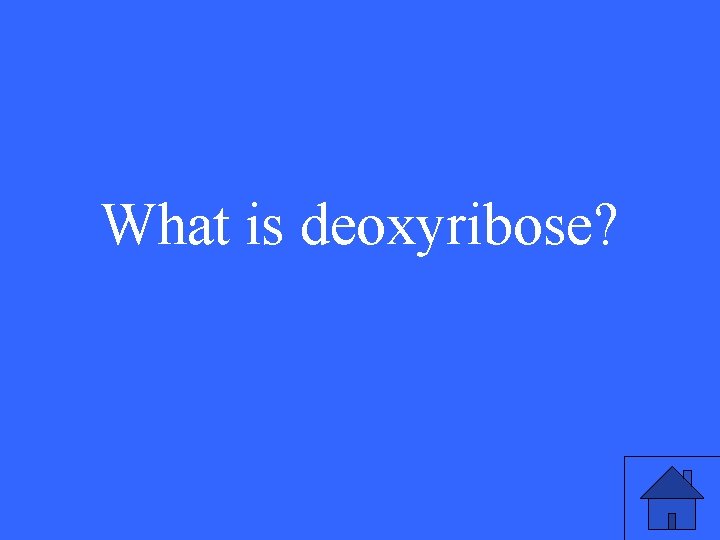 What is deoxyribose? 5 