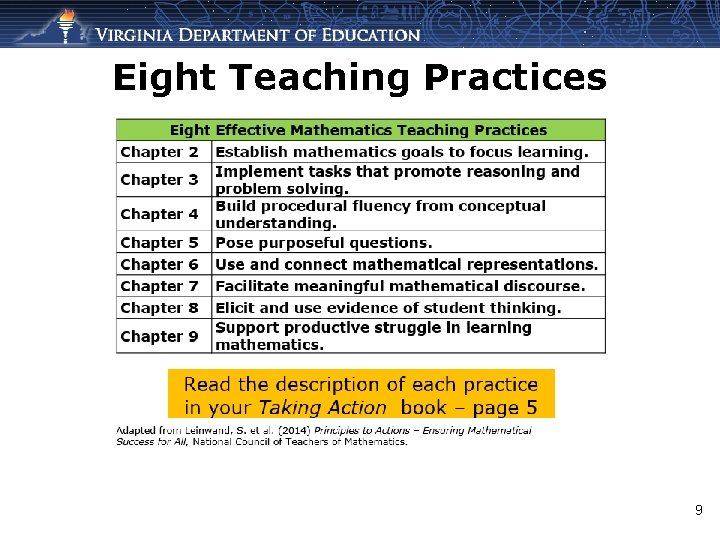 Eight Teaching Practices 9 