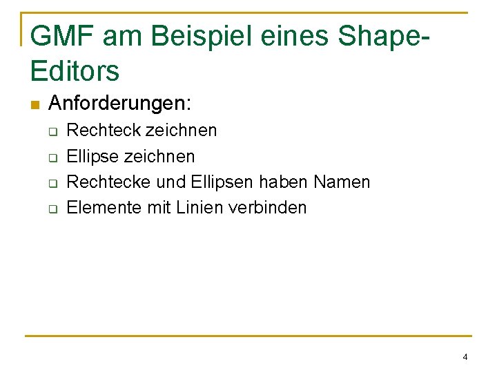 GMF Graphical Modeling Framework Urs Frei 1 Inhalt