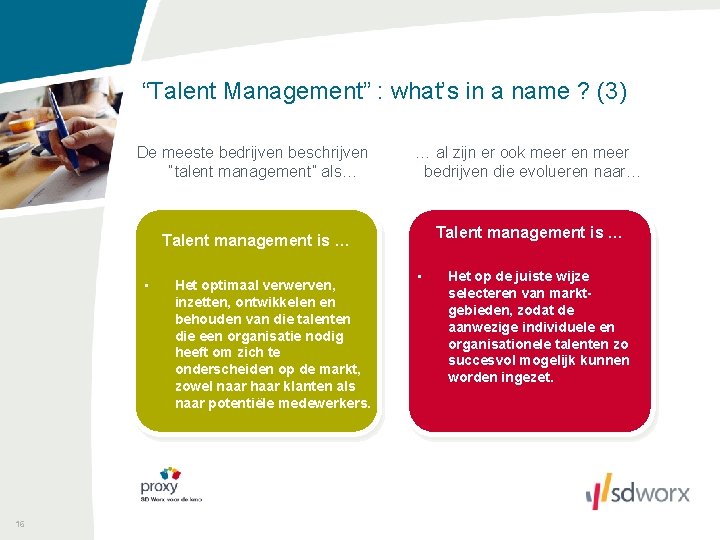 “Talent Management” : what’s in a name ? (3) De meeste bedrijven beschrijven “talent