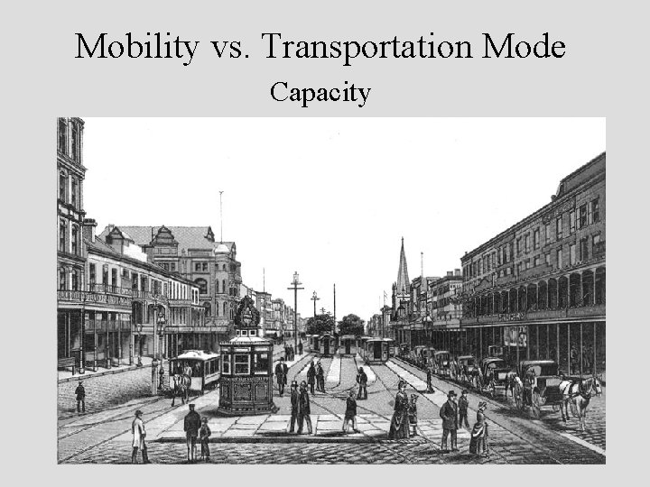 Mobility vs. Transportation Mode Capacity 