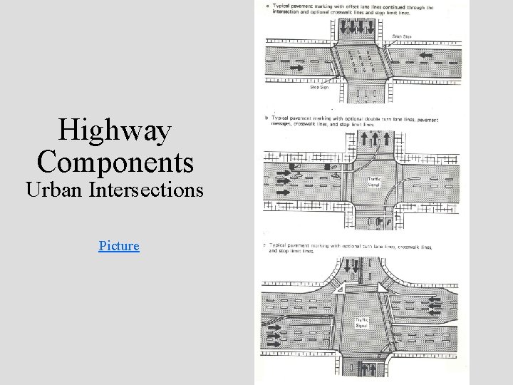 Highway Components Urban Intersections Picture 